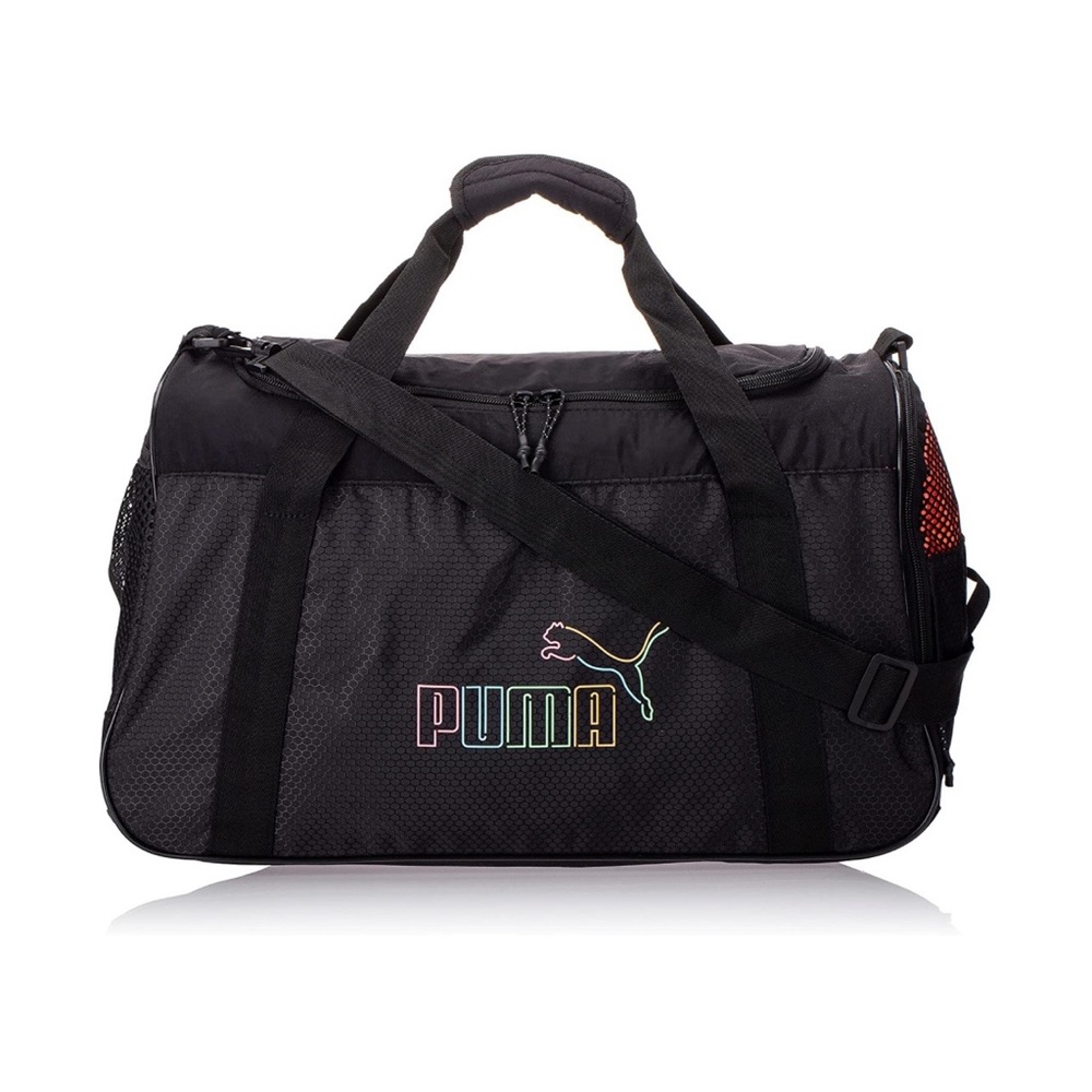 >>>SOLD<<< New PUMA womens Evercat No. 1 Logo Duffel Bags, Black/Pink, One Size